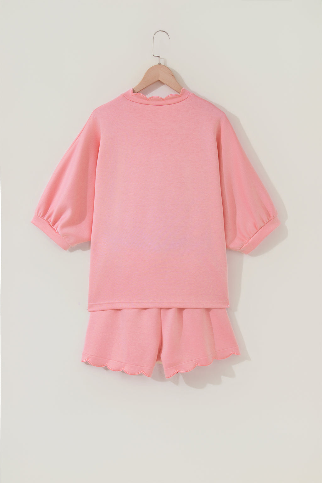 “Pose In Pink” Scalloped Short Set