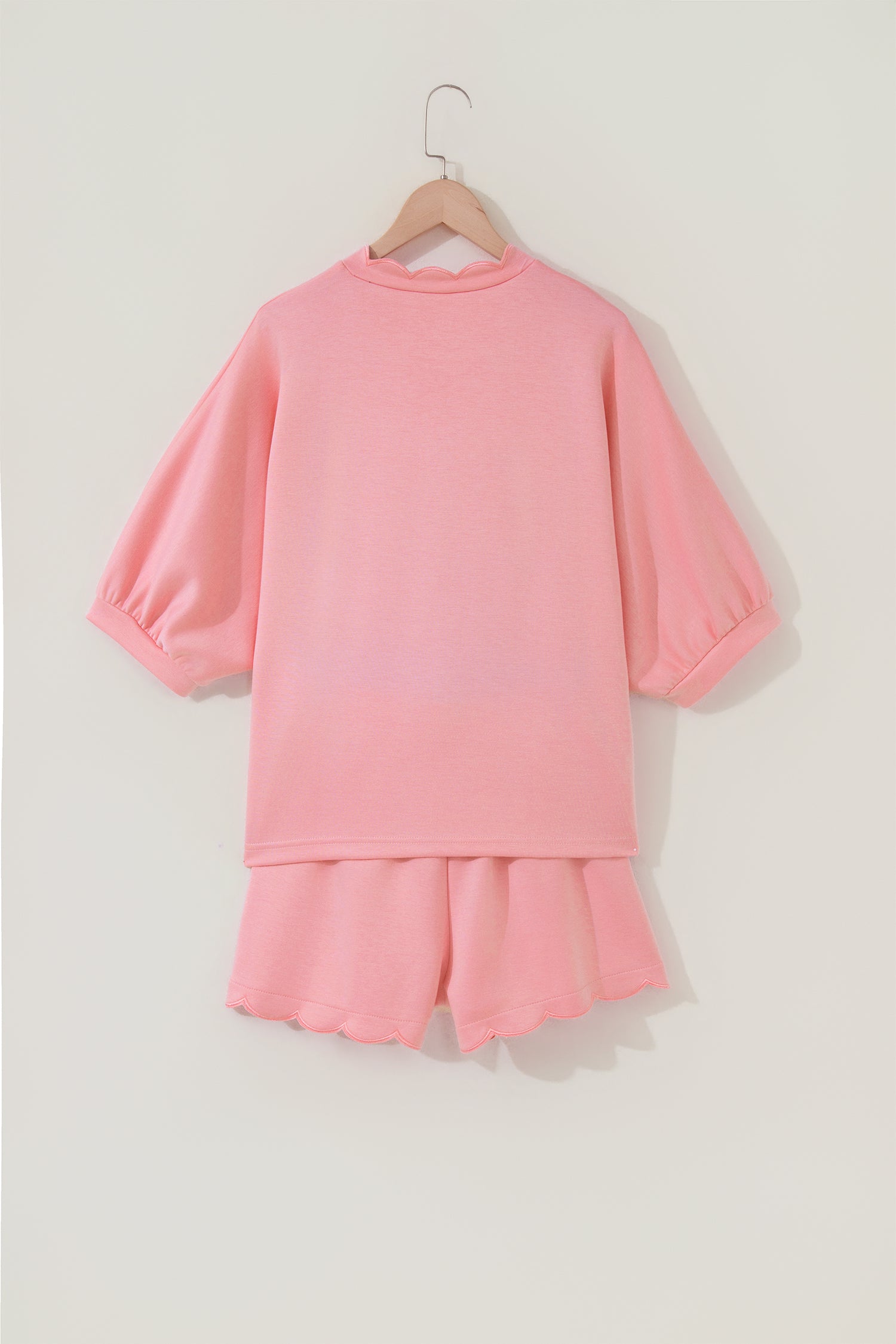 “Pose In Pink” Scalloped Short Set