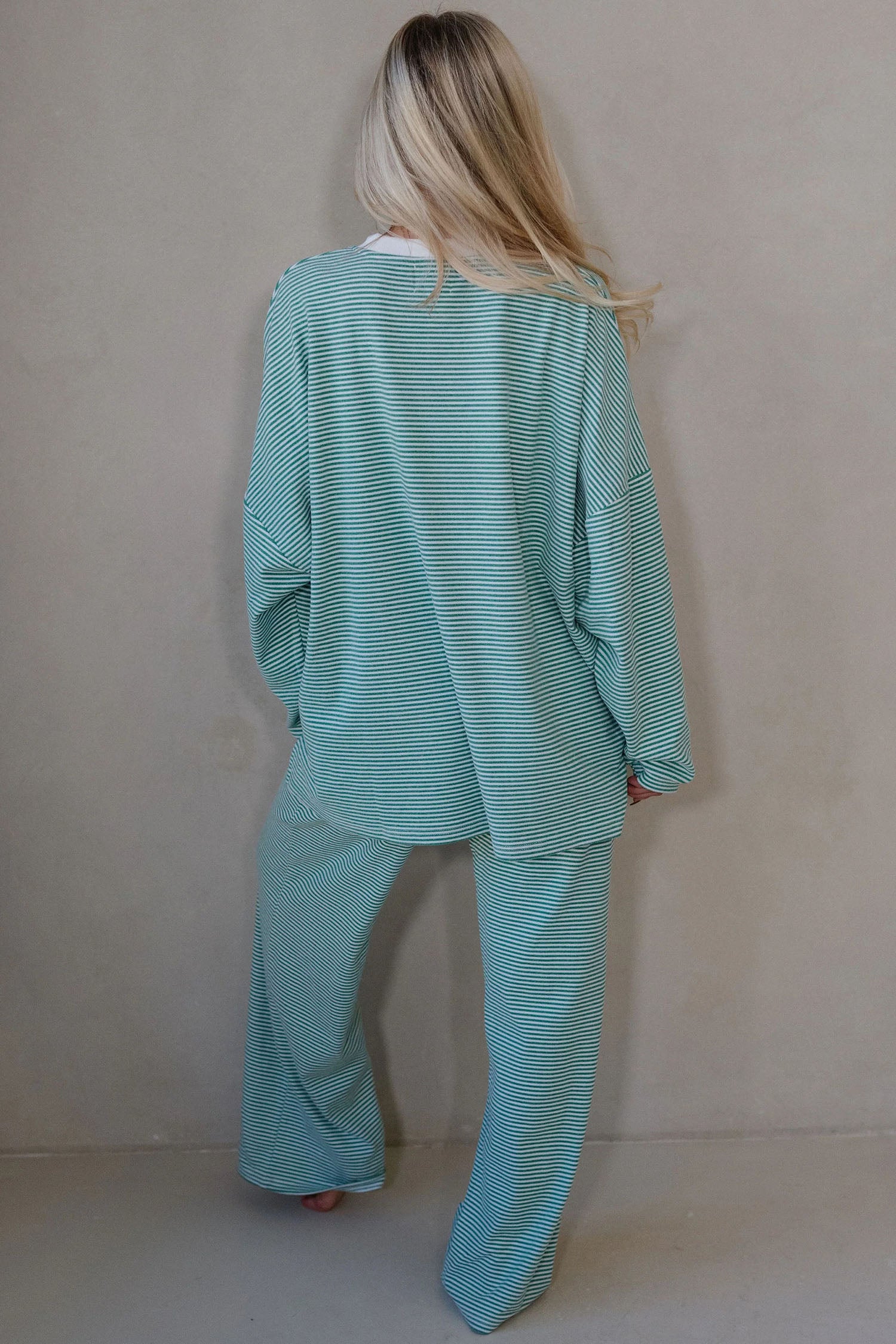"Sleek and Striped" Long Sleeve & Pant Set