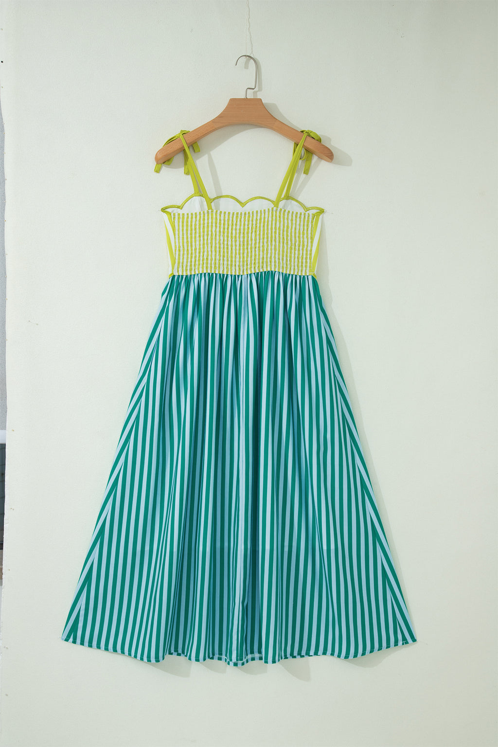 "Easy Peasy Lemon Squeezy" Scalloped Midi Dress