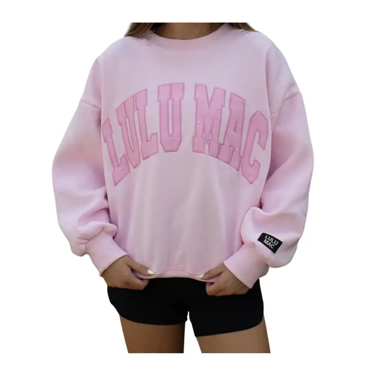 Lulu Mac Sweatshirt Monochrome Pink - Logo