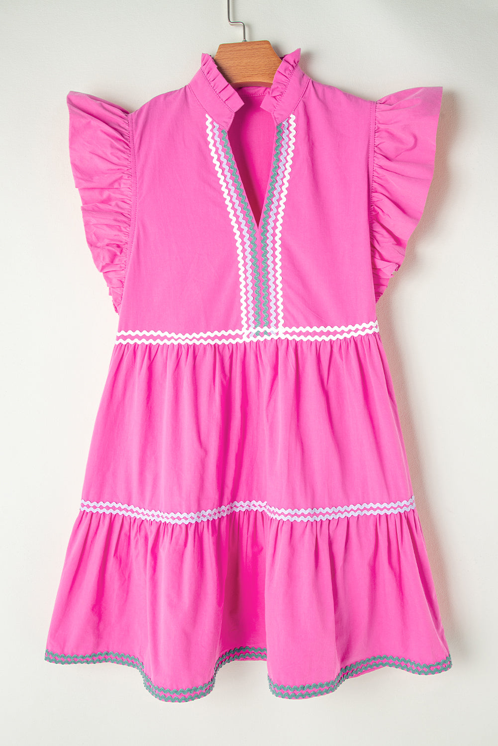 "Slay In Strawberry" Pink Flutter Dress