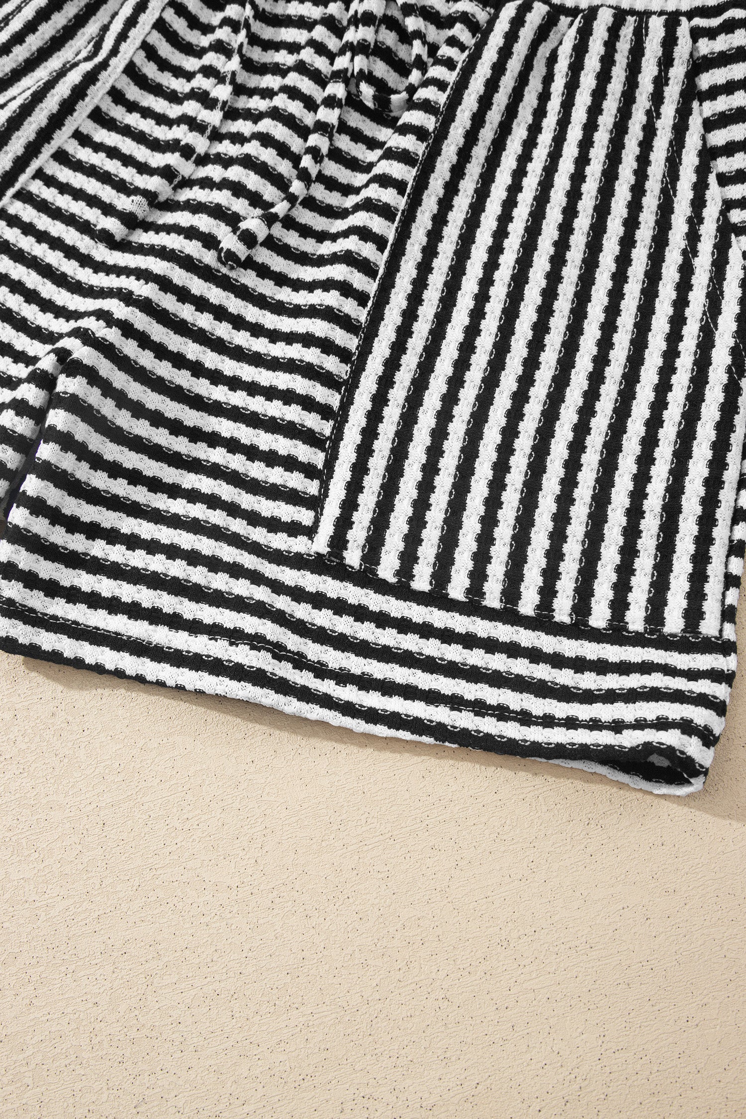 “Seeing Stripes” Textured Knit Short Set