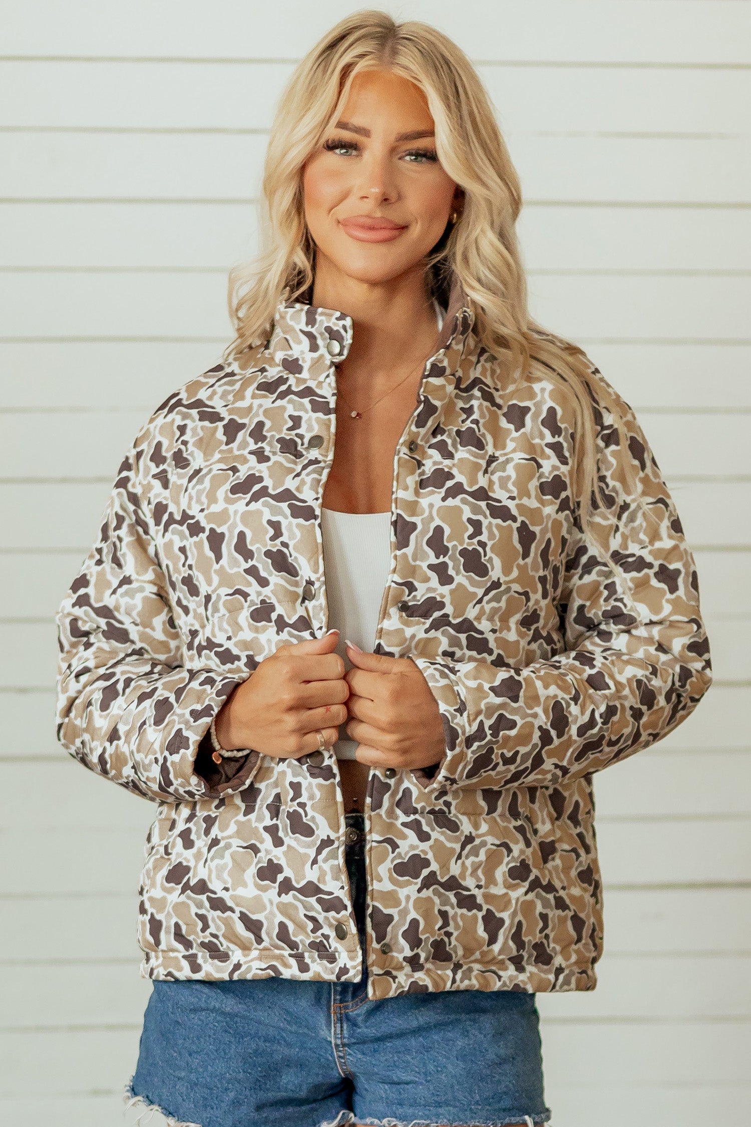 “Comfy In Camo” Quilted Puffer Coat