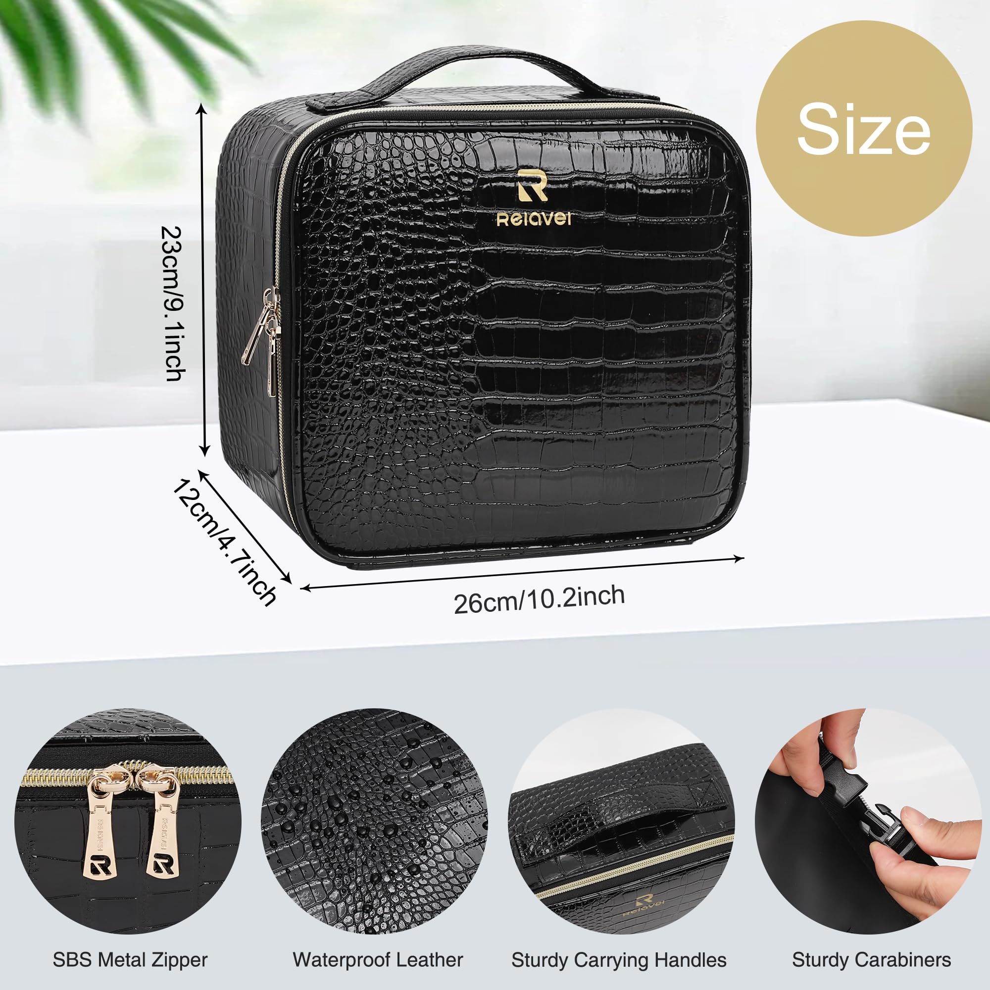 Travel Makeup Bag With LED Mirror