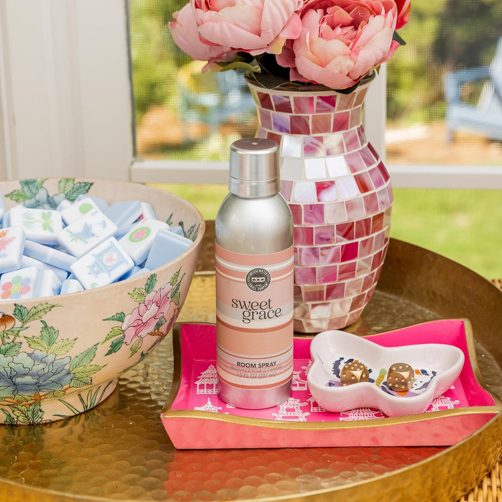 Bridgewater Candle Sweet Grace Collection Scented Non-Aerosol Room Spray | Passion Fruit, Sparkling Tea, Patchouli Air Freshener | 7 oz | Long Lasting Room Freshener | Home Fragrance