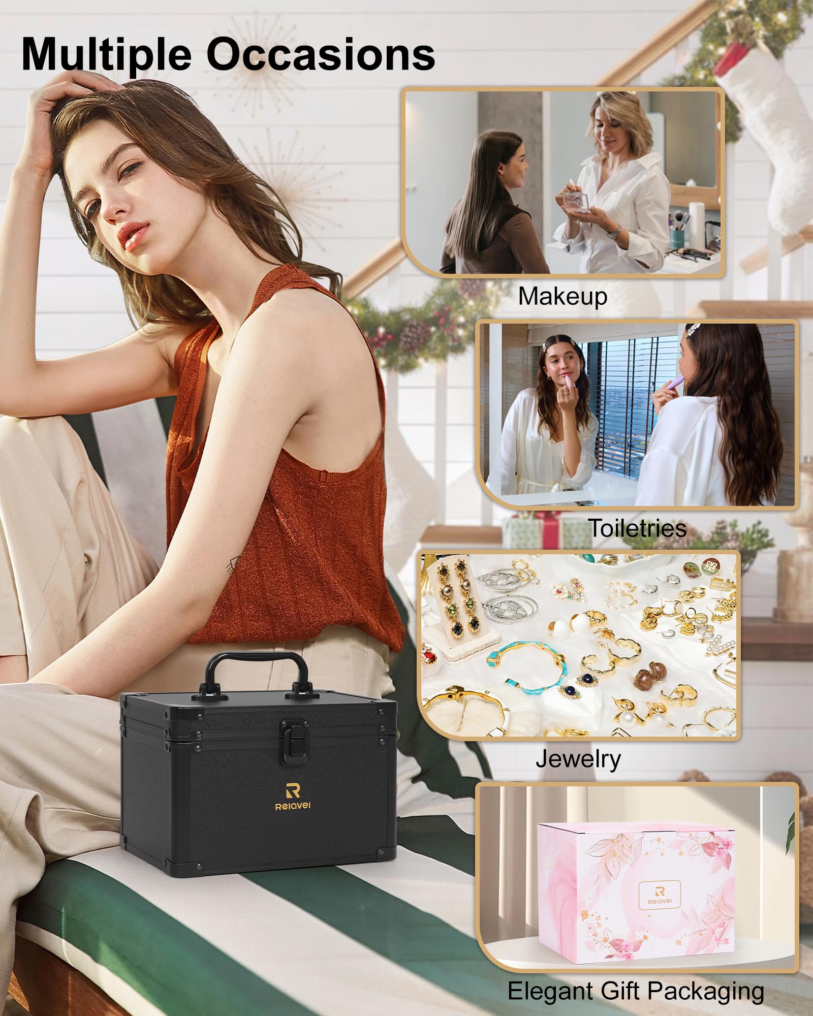 Travel Makeup Bag With LED Mirror