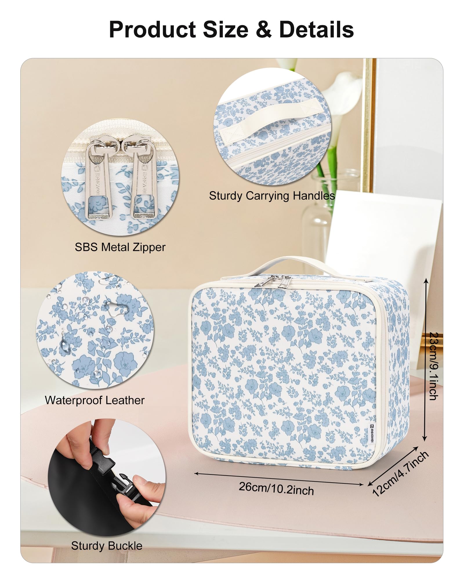 Travel Makeup Bag With LED Mirror