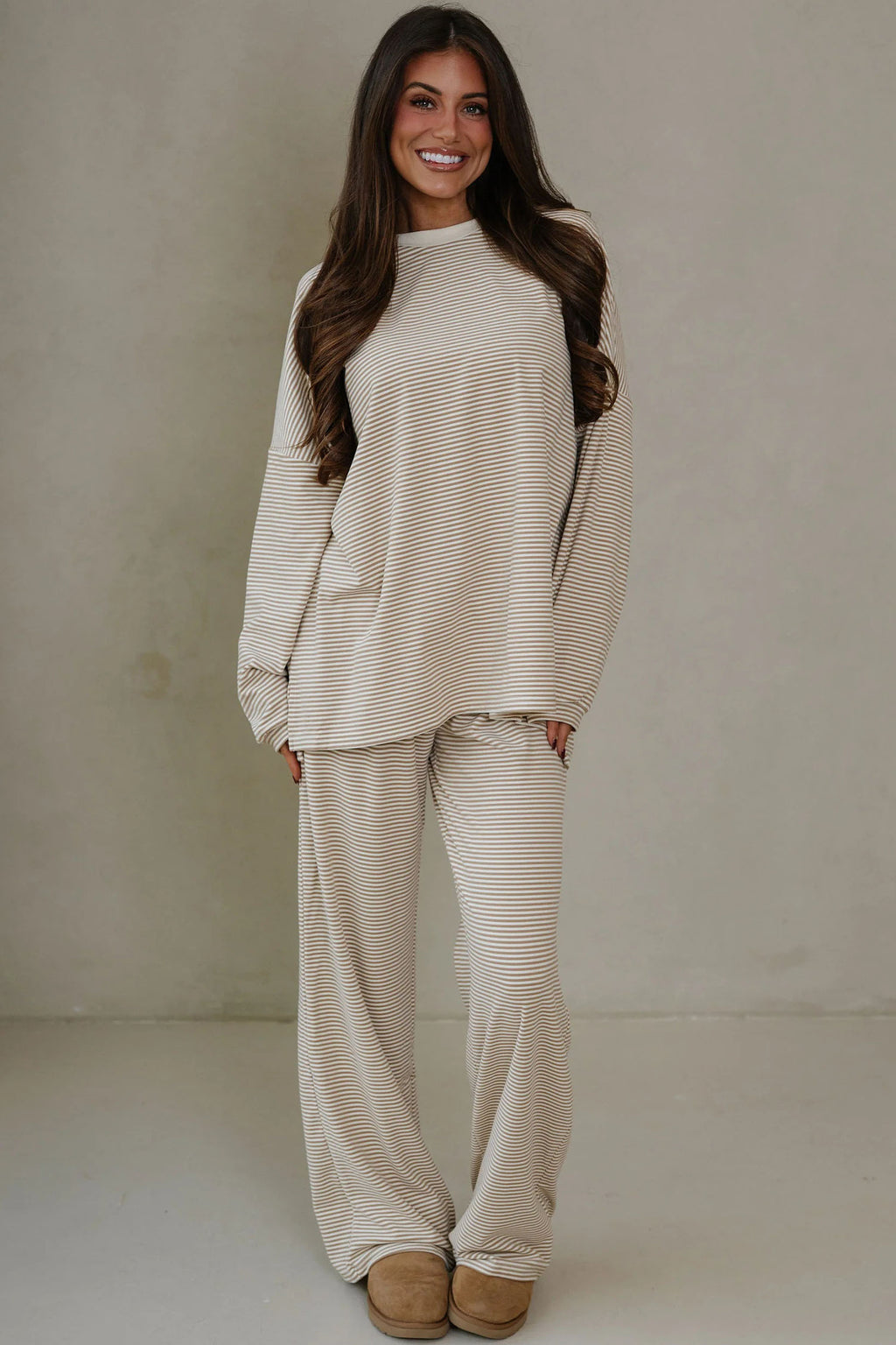"Sleek and Striped" Long Sleeve & Pant Set