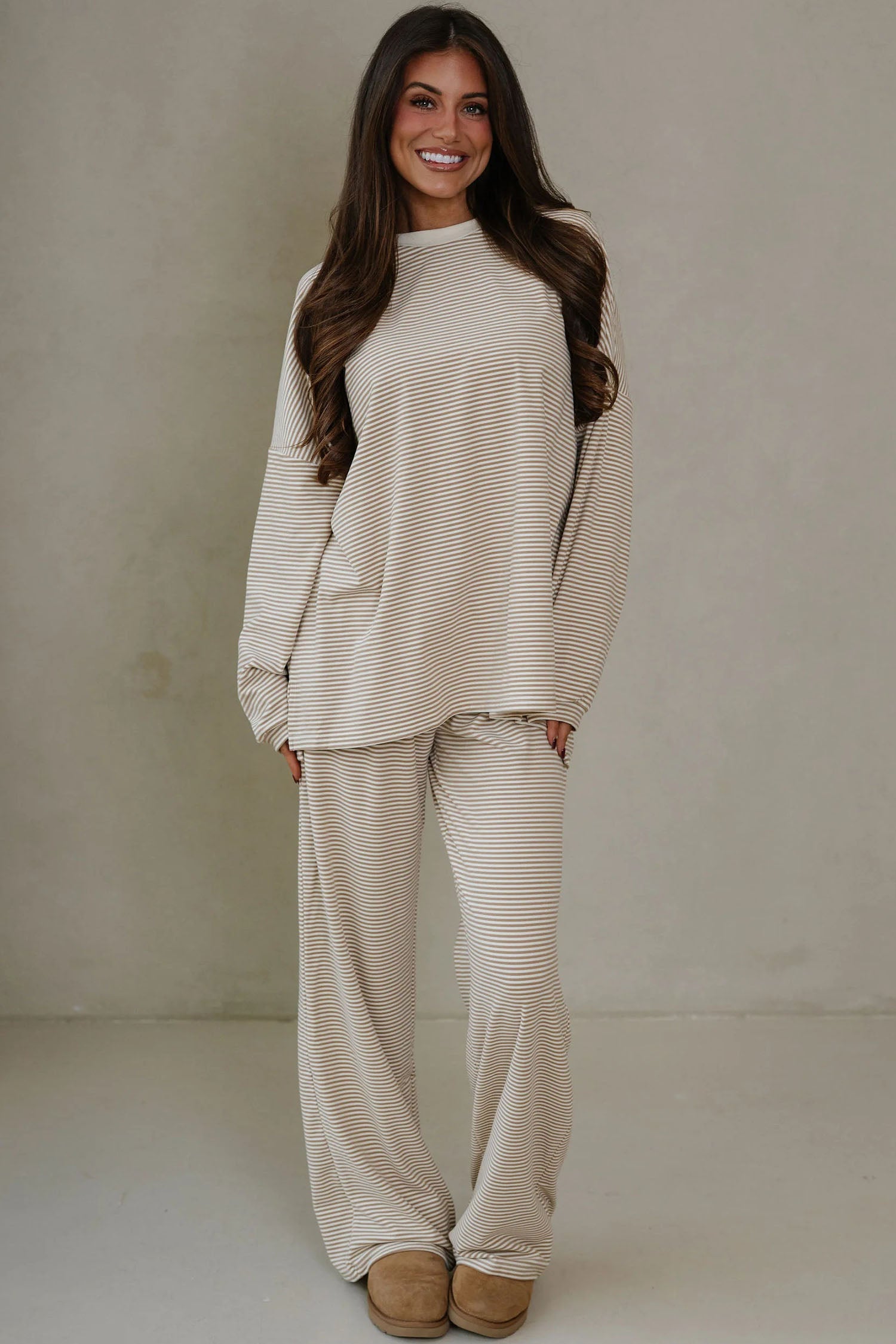 "Sleek and Striped" Long Sleeve & Pant Set