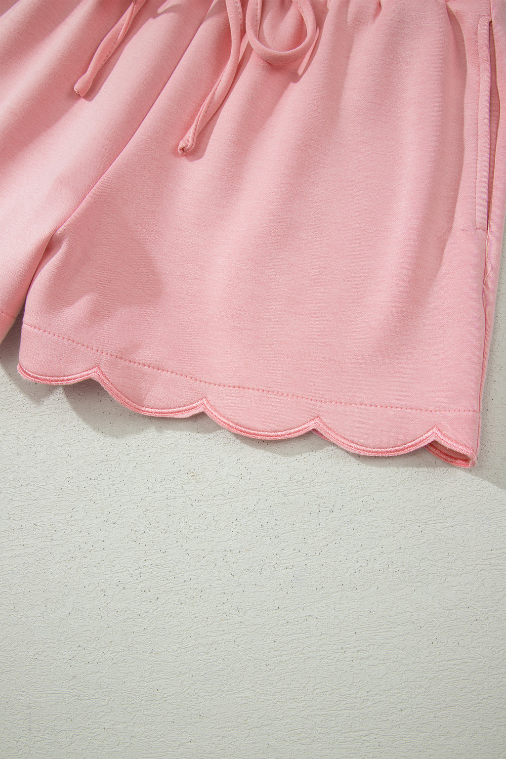 “Pose In Pink” Scalloped Short Set