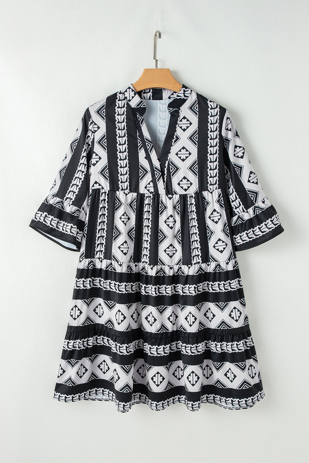 "Groovy In Geometric" Print Dress
