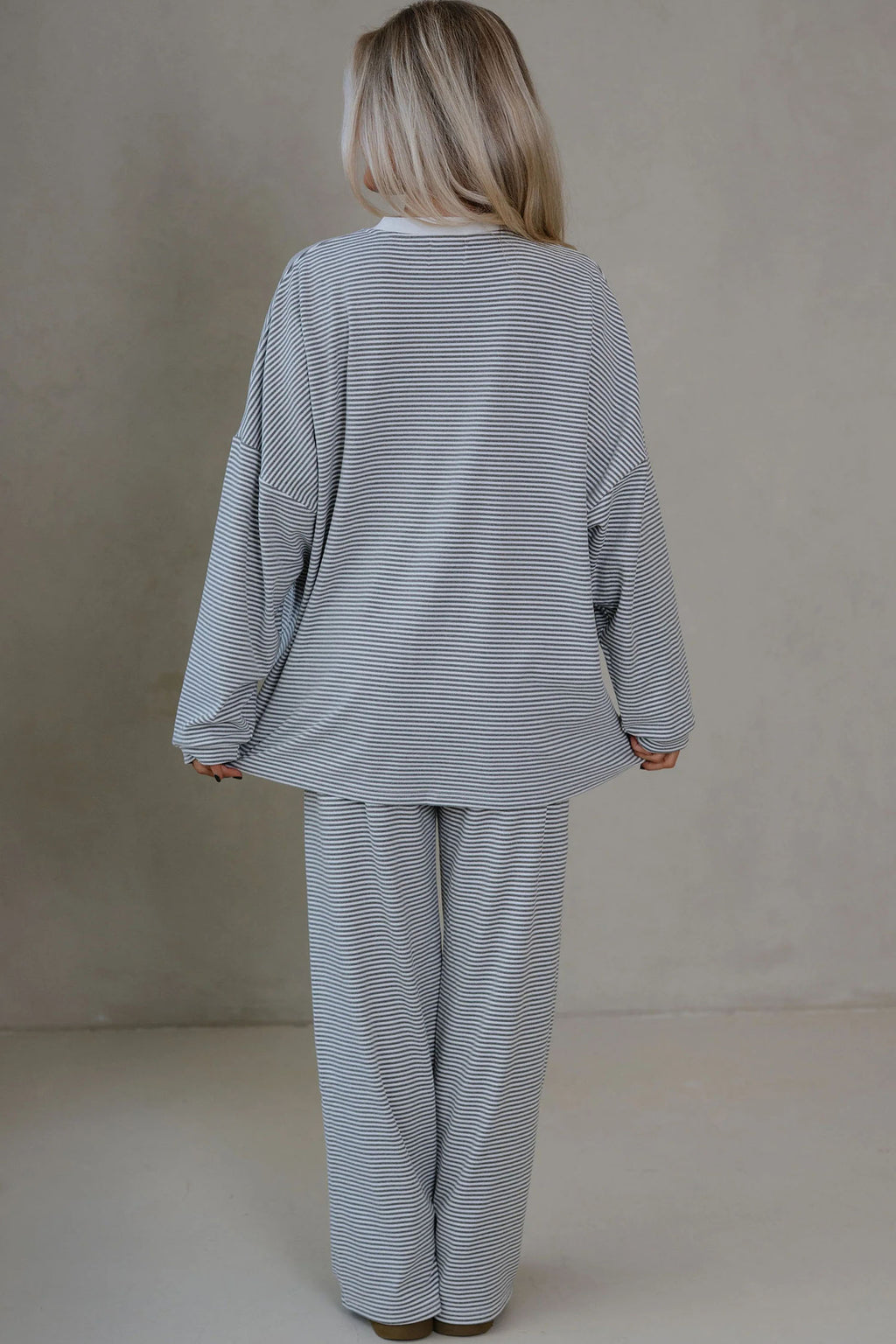 "Sleek and Striped" Long Sleeve & Pant Set