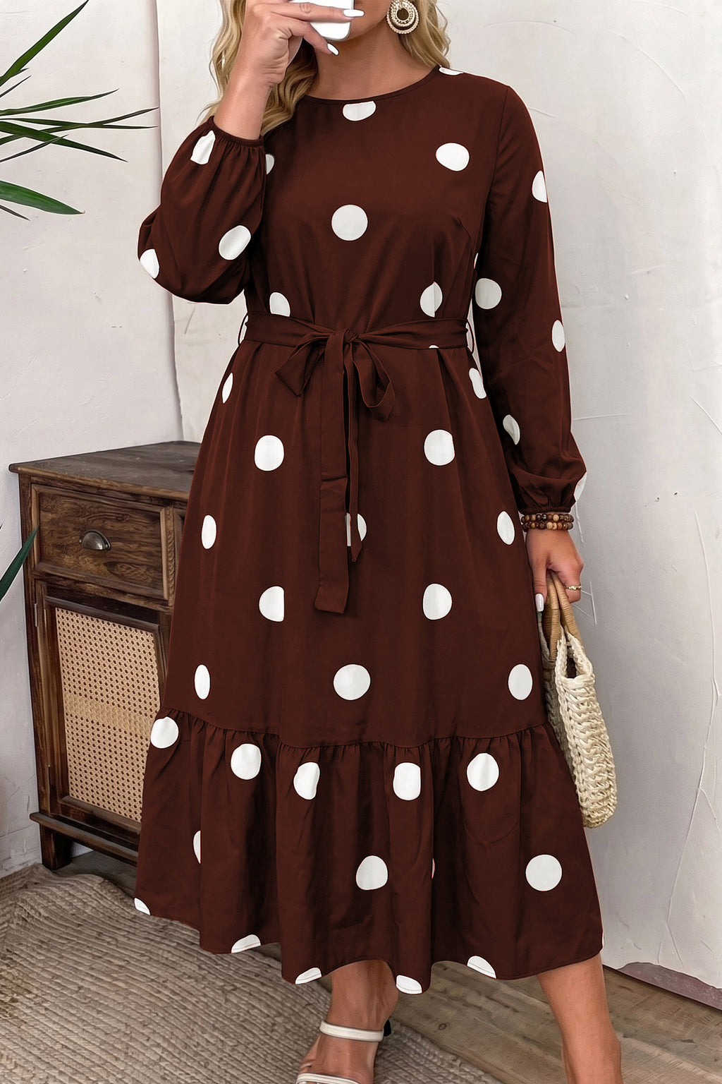 "Polka Dot & Ruffles" Plus Size Dress