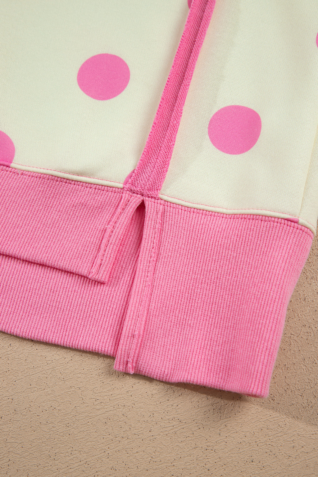 Polka Dot & Patchwork Sweatshirt