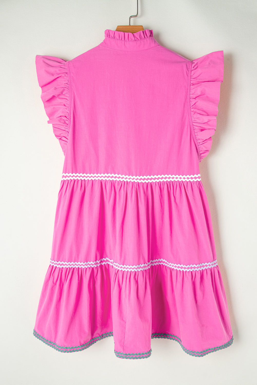 "Slay In Strawberry" Pink Flutter Dress
