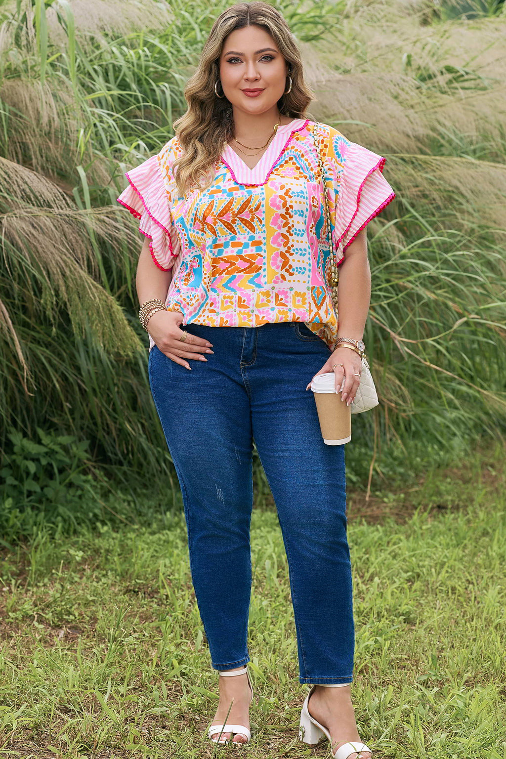 "Pretty Playful" Plus Size Blouse