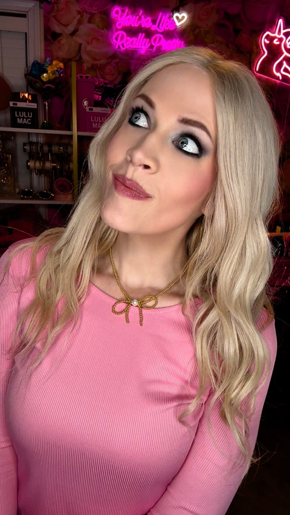 LuLu Mac Silver Bow Necklace