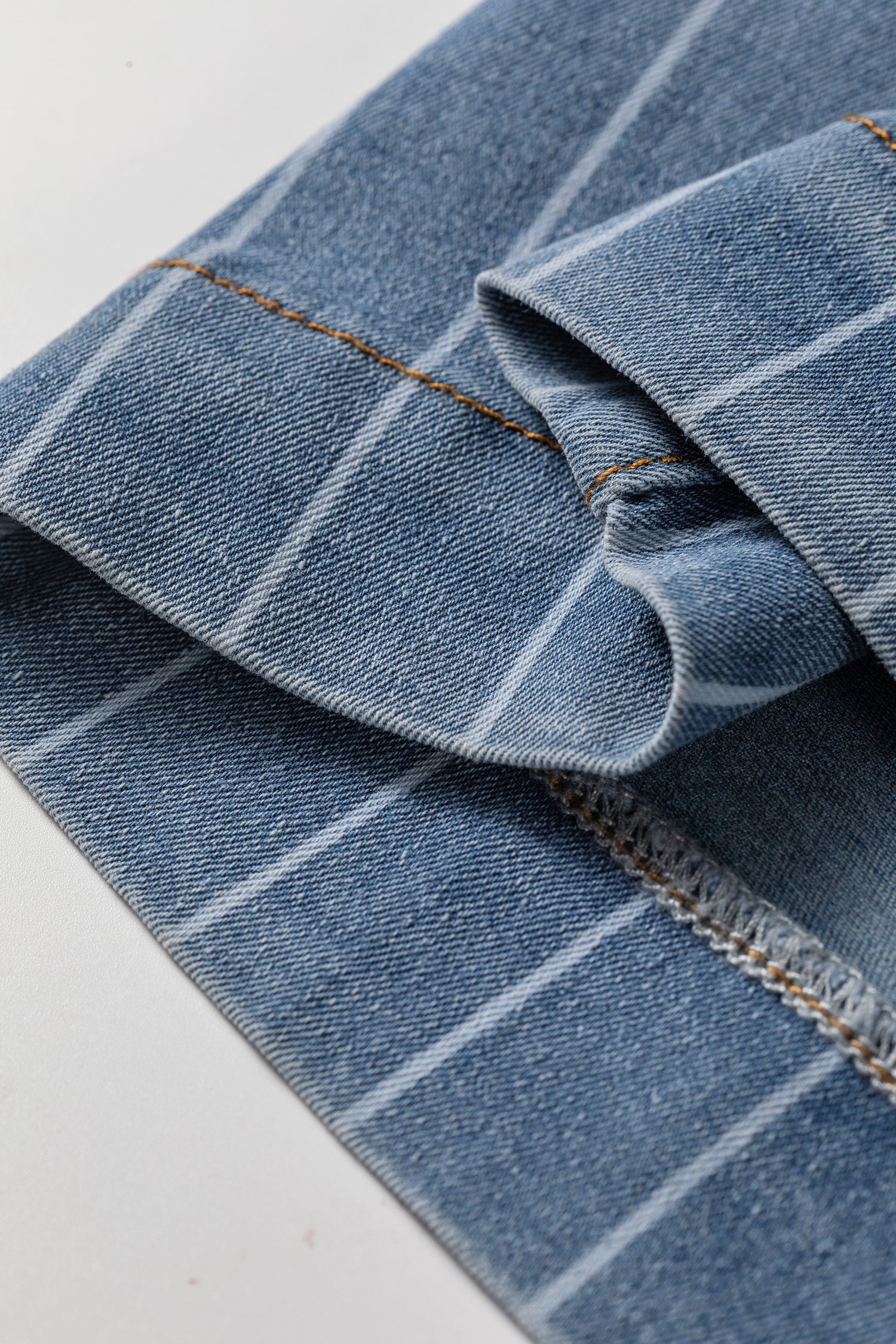 "Sleek In Stripes" Plus Size Wide Leg Jeans