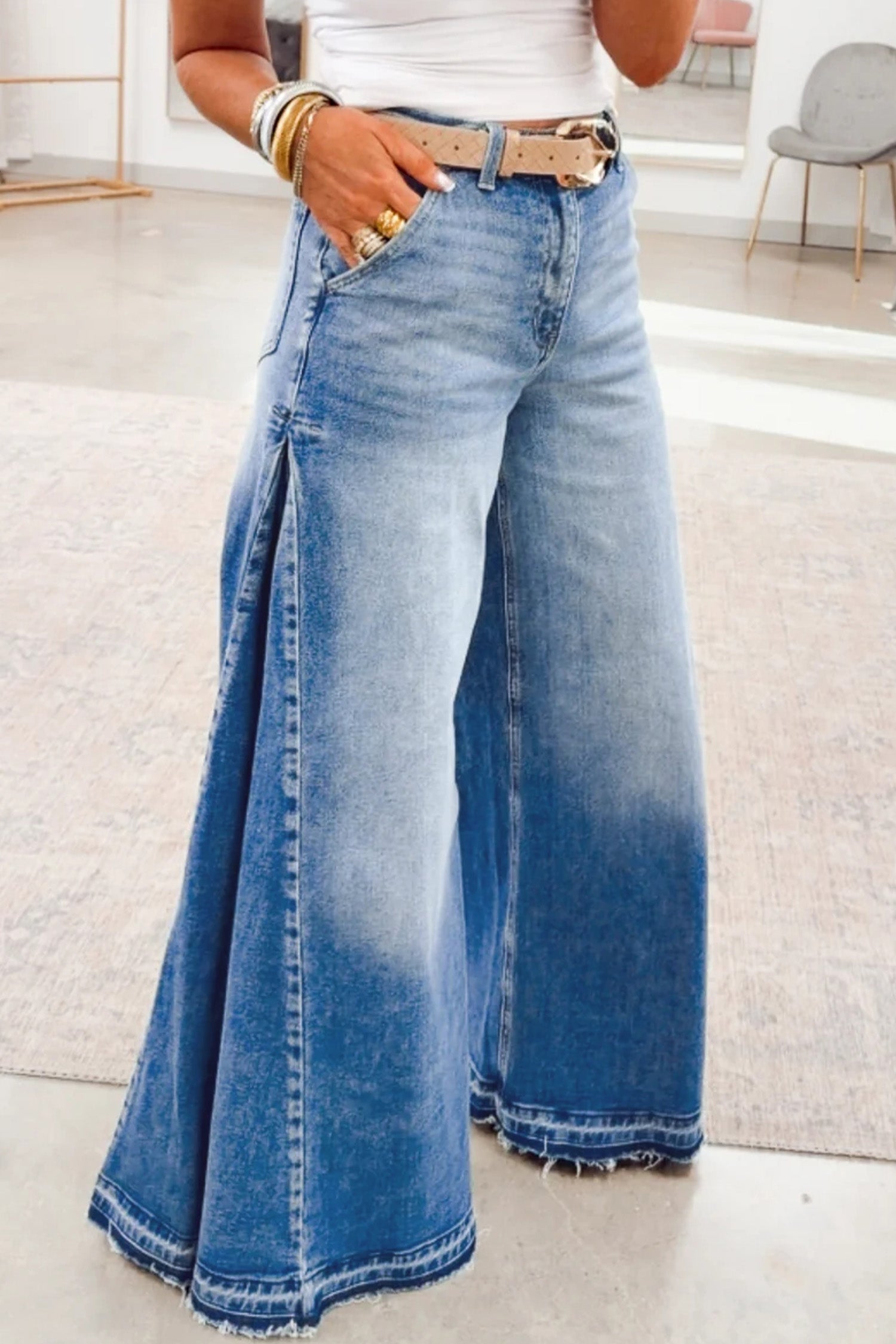 "Boho Bottoms" Flare Leg Jeans