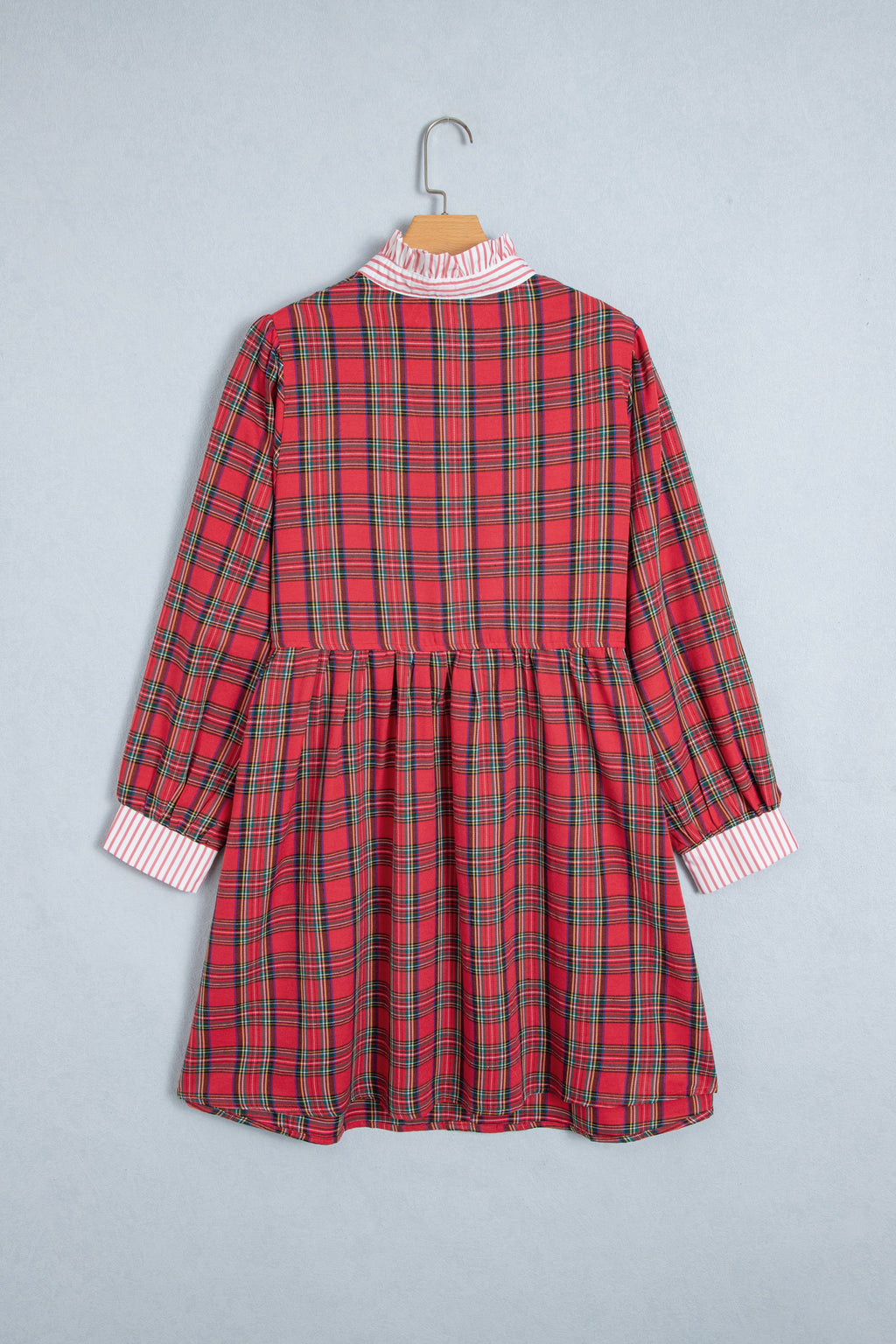 "Red Plaid Holiday" Plus Size Dress