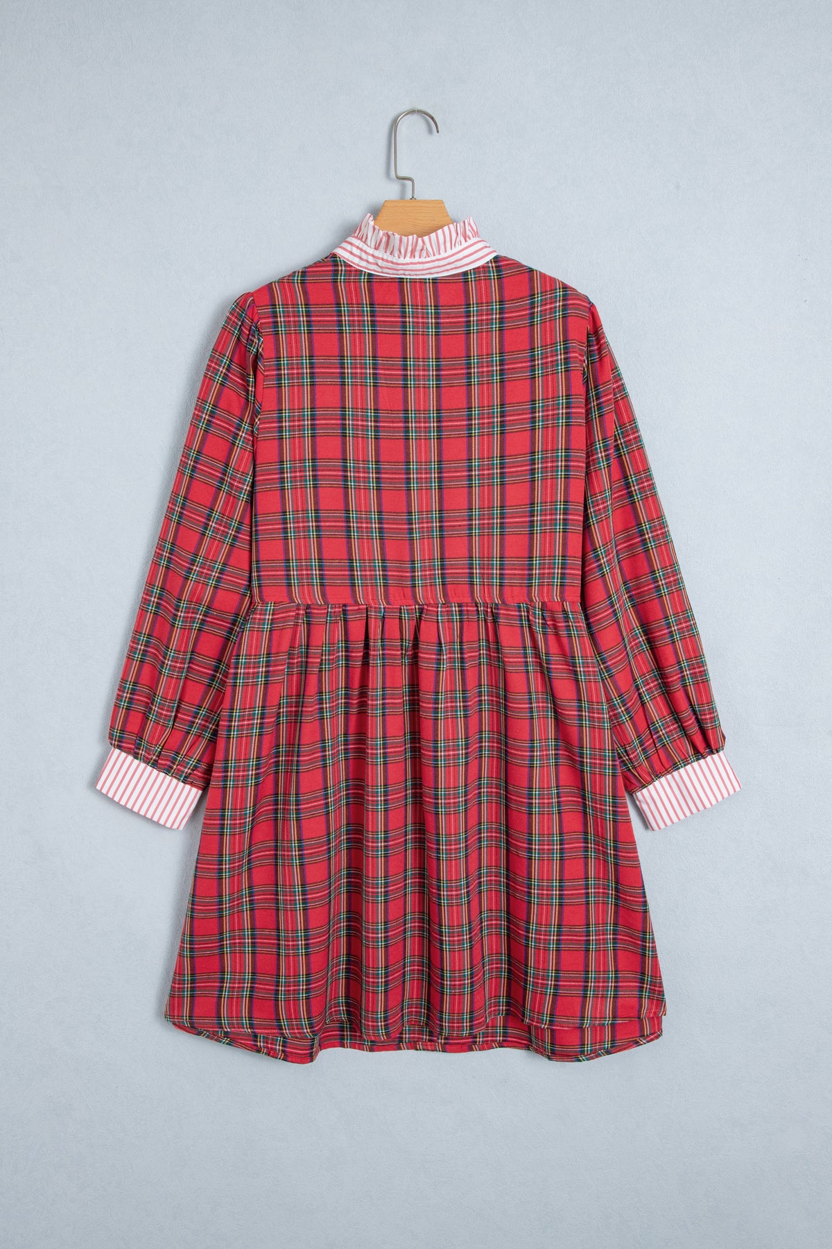 "Red Plaid Holiday" Plus Size Dress