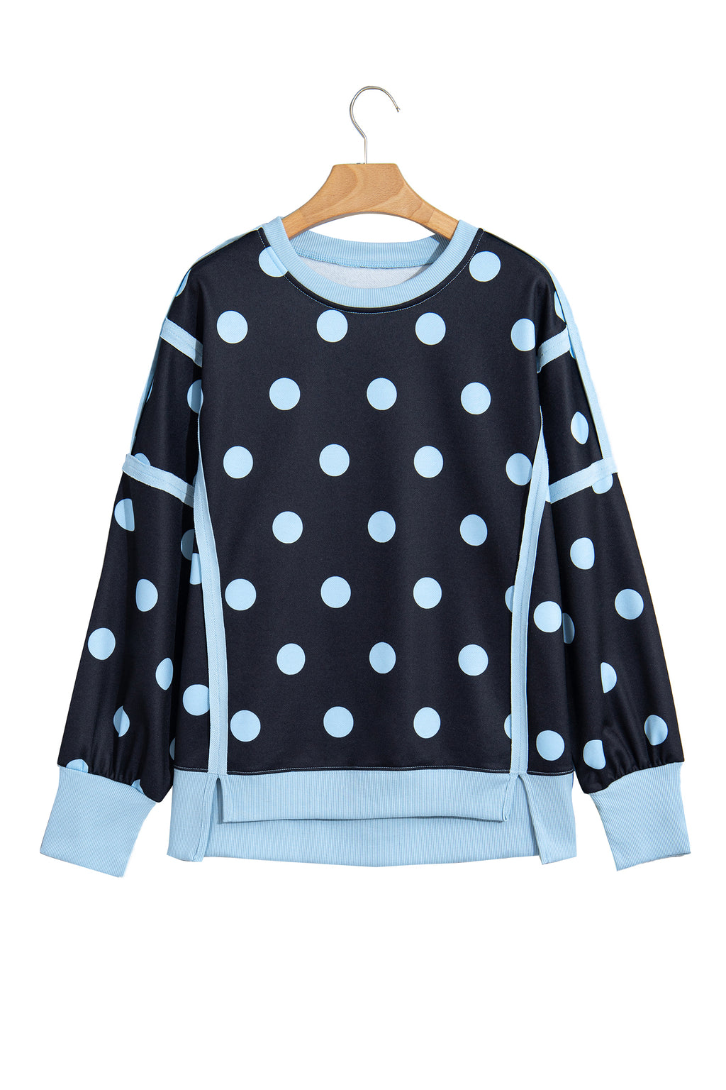 Polka Dot & Patchwork Sweatshirt