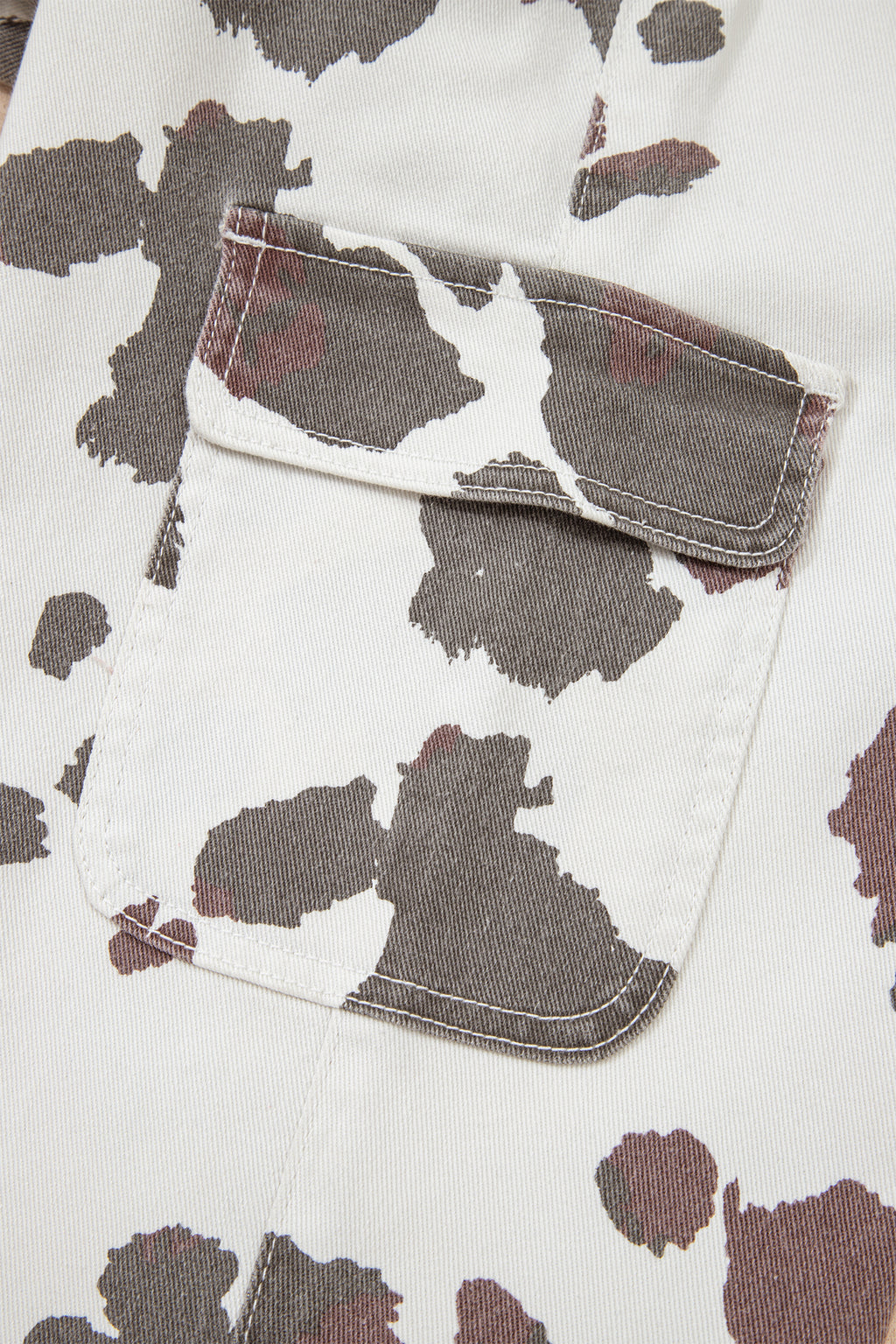 Cow Print Pocketed Jeans