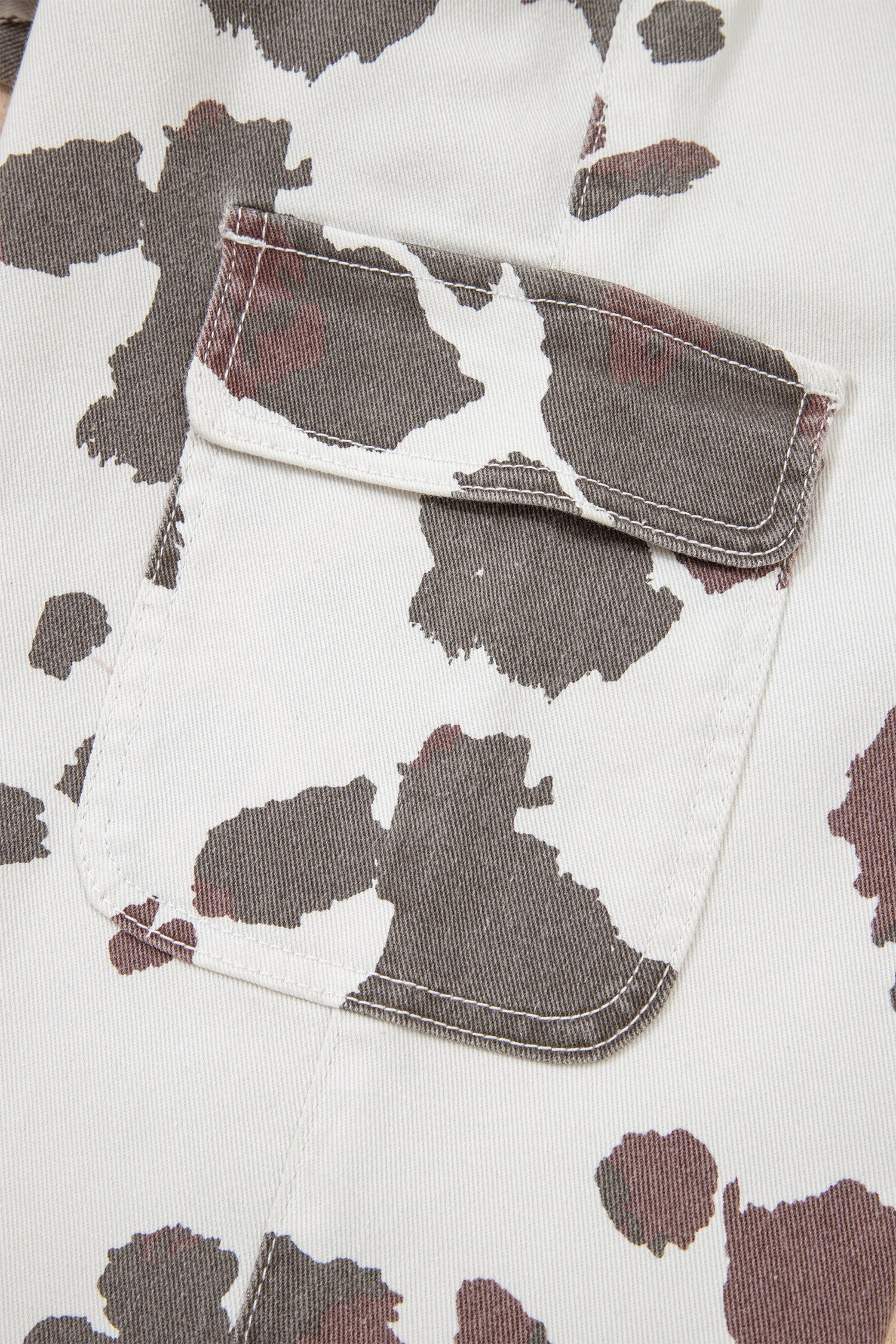 Cow Print Pocketed Jeans