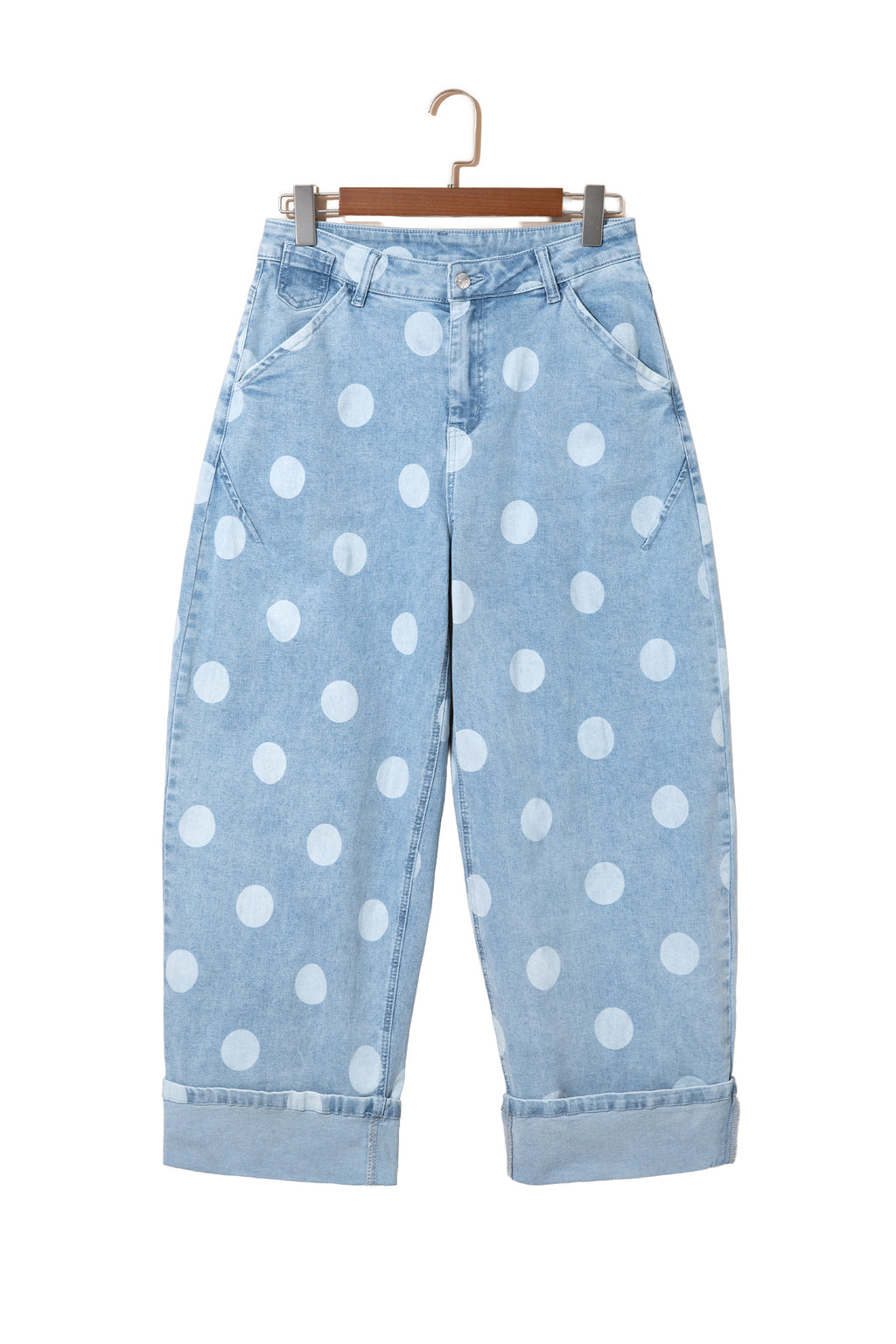 "Blue or Khaki" In Polka Dot Jeans