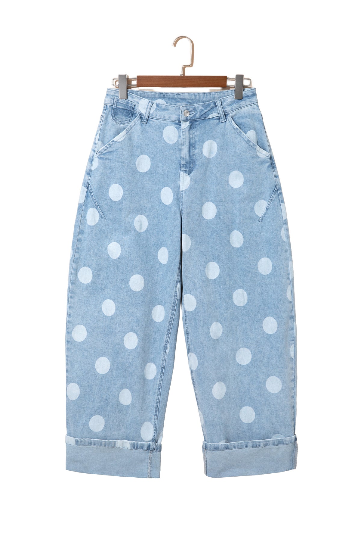 "Blue or Khaki" In Polka Dot Jeans