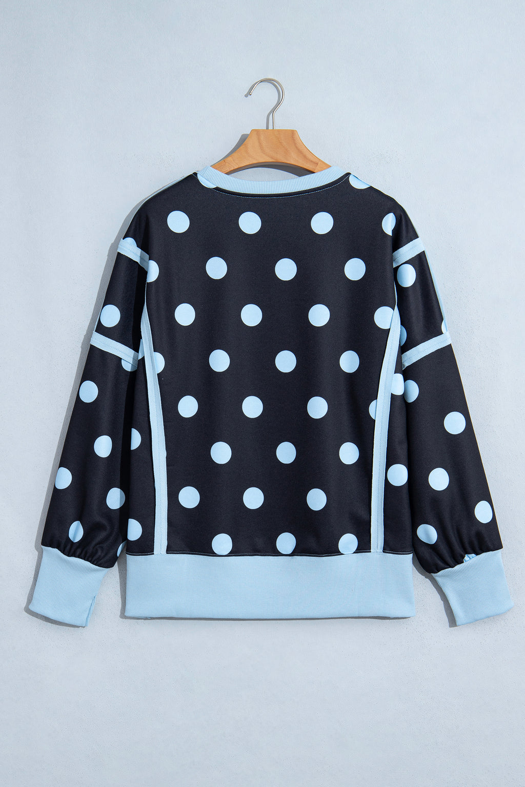 Polka Dot & Patchwork Sweatshirt