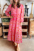 "Fall for Floral" Long Sleeve Maxi Dress