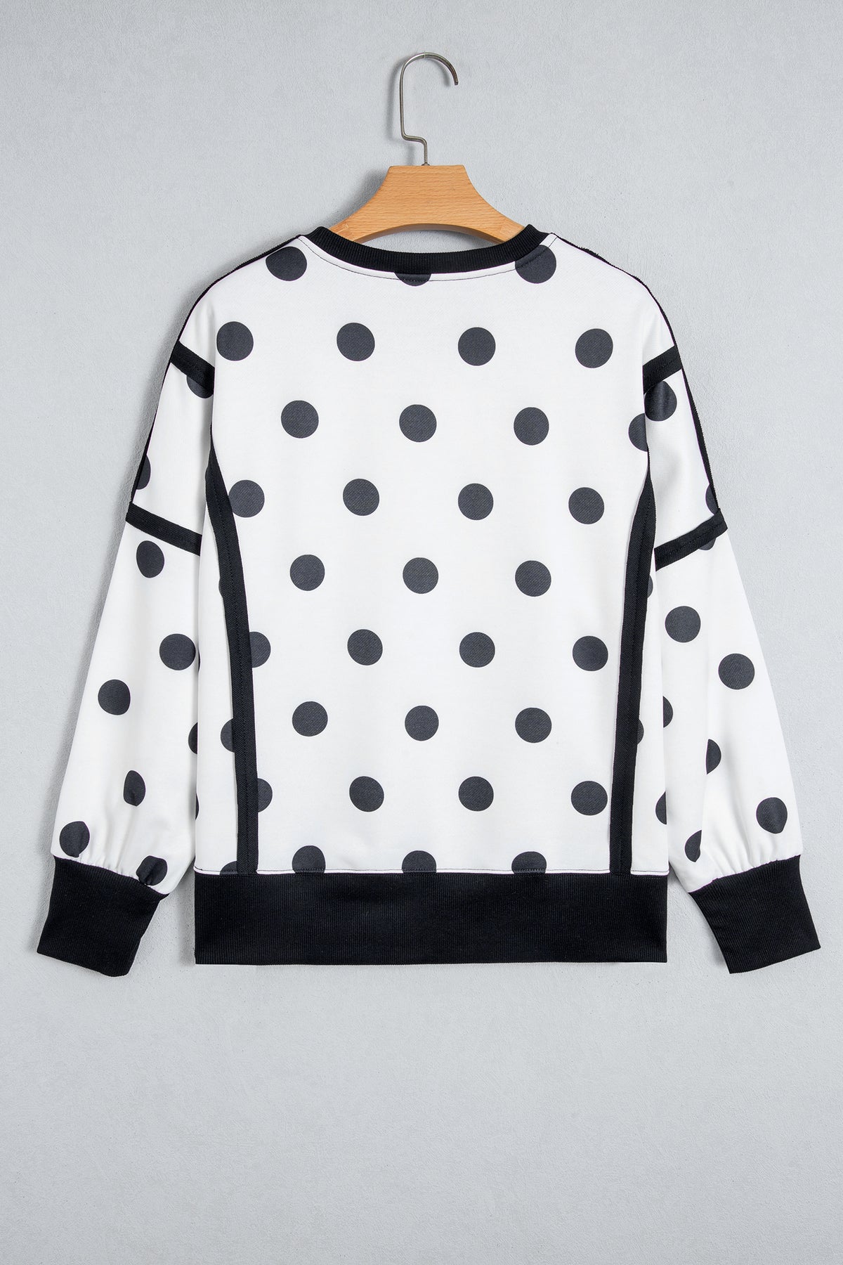 Polka Dot & Patchwork Sweatshirt