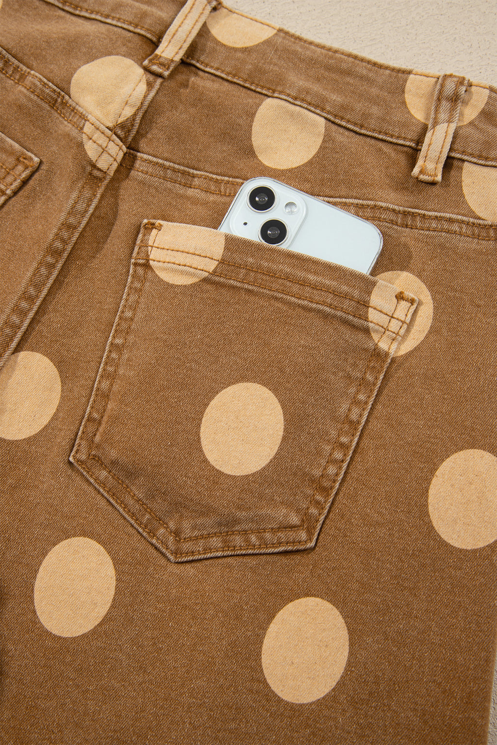"Blue or Khaki" In Polka Dot Jeans