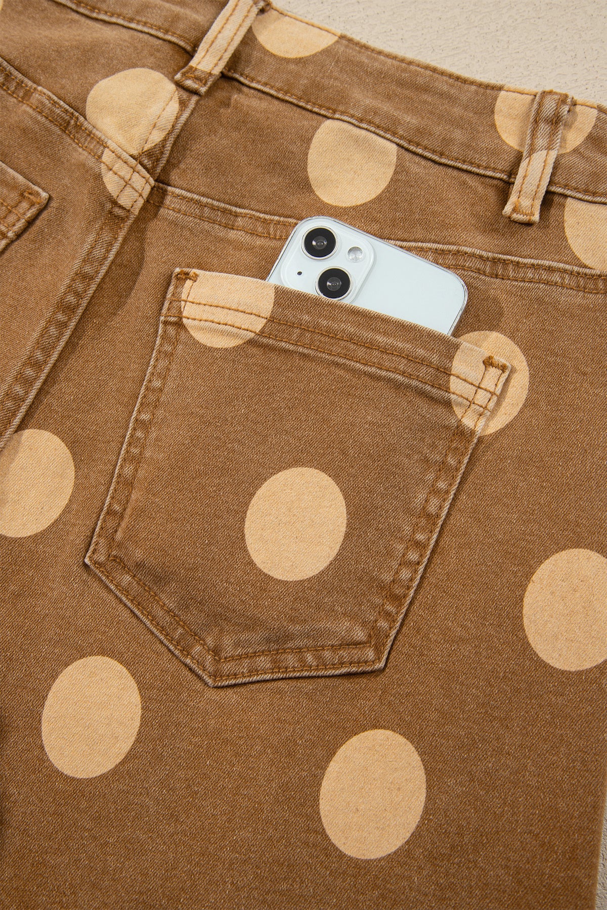 "Blue or Khaki" In Polka Dot Jeans