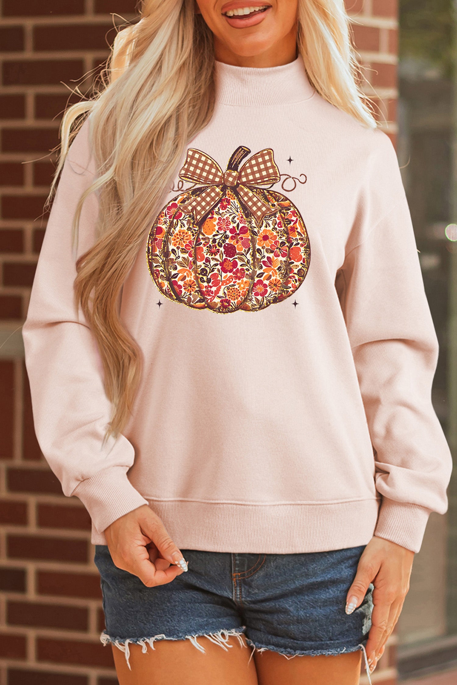 "Pink Pumpkin" Oversized Sweatshirt
