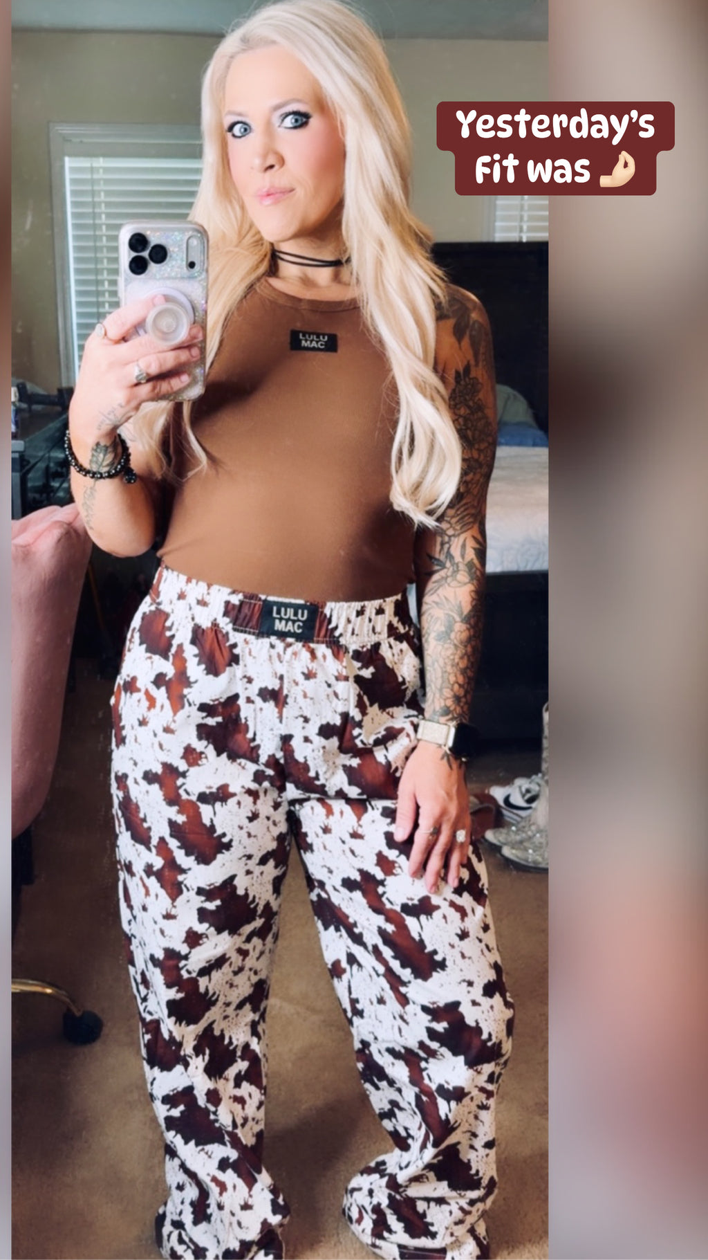 Lulu Mac Cow Print Pants-(Pre-Order)