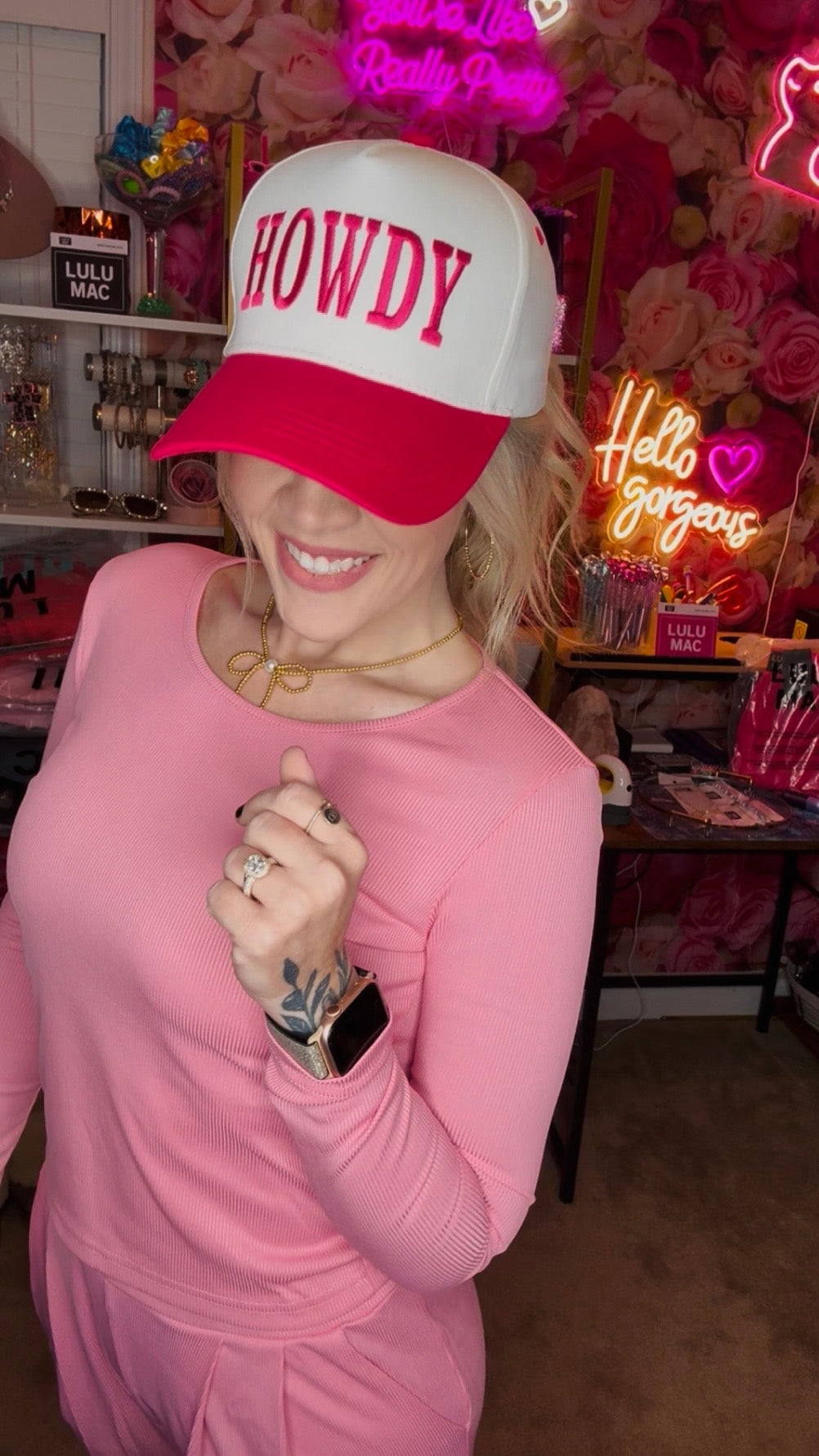 Hot Pink Darlin Trucker Hat