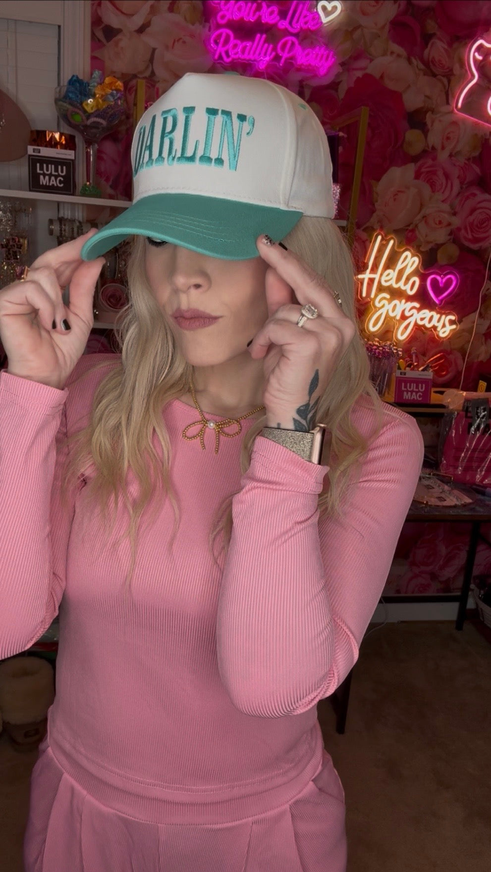 Mint Darlin Trucker Hat