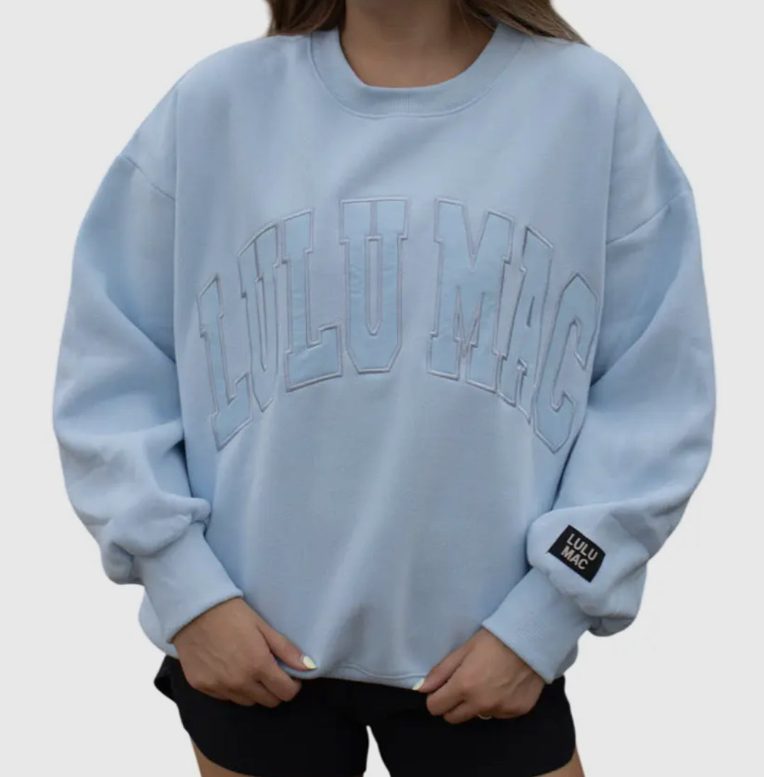 Lulu Mac Sweatshirt Monochrome Blue - Logo