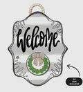Stripe Bloom "Welcome" Hanger + Mini