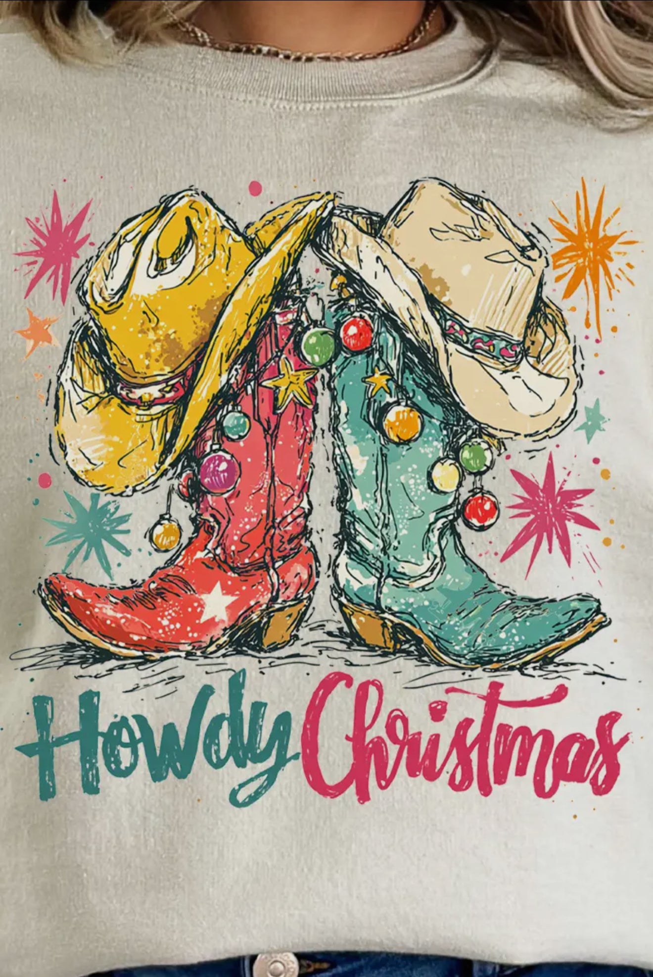 Howdy Christmas Boots Tee