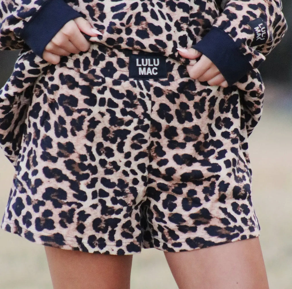 LuLu Mac Leopard Waffle Shorts