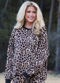 LuLu Mac Leopard Waffle Longsleeve Top