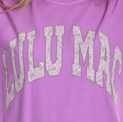 Viloet & Camo Logo Lulu Mac Tee