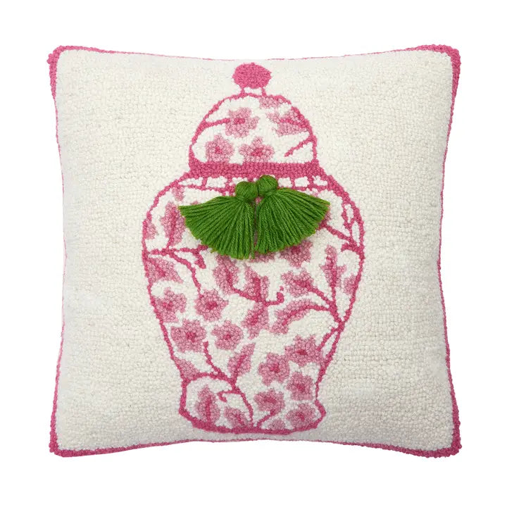 Magnolia Creative Co. Chinoiserie Vase Hook Pillow