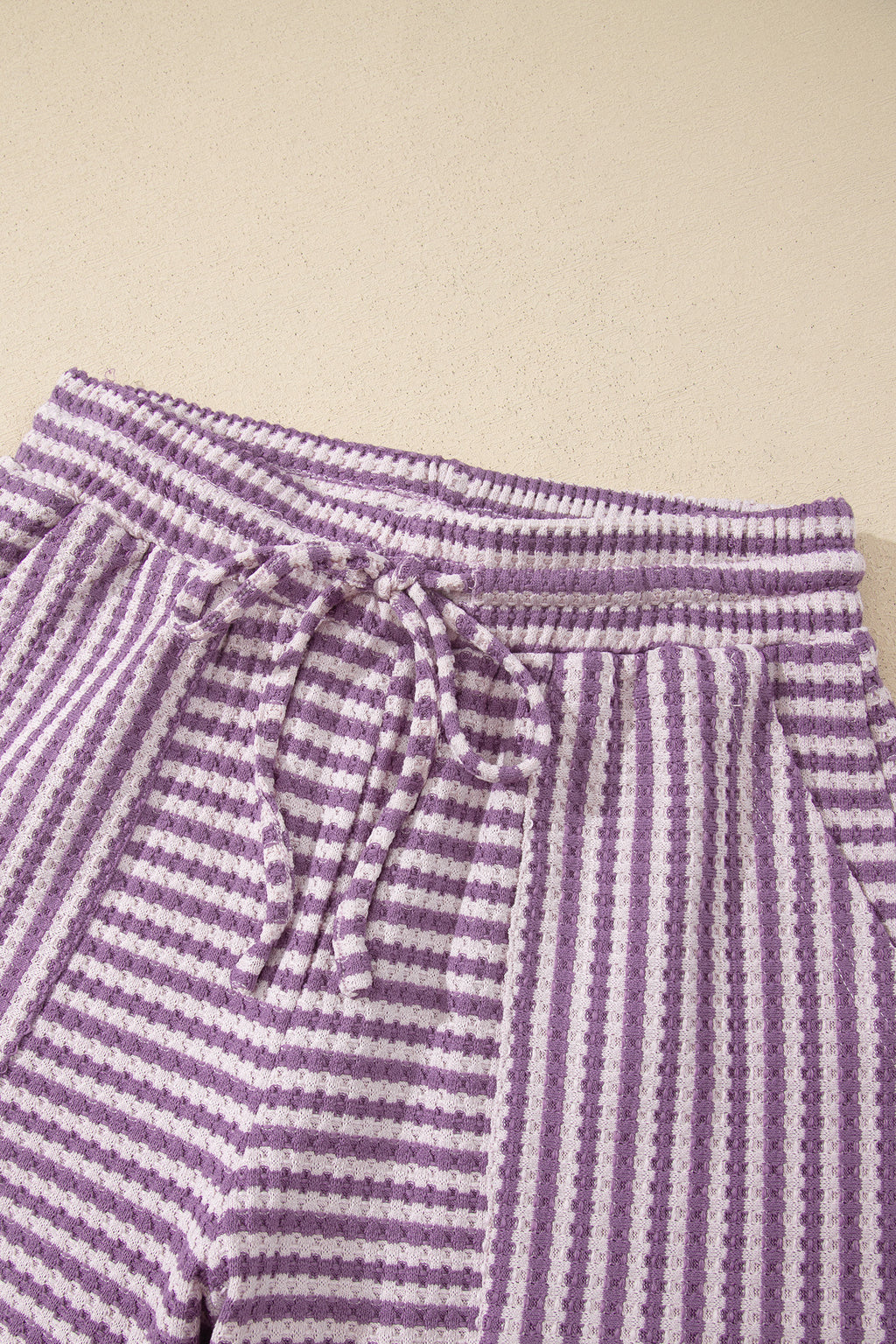 “Seeing Stripes” Textured Knit Short Set