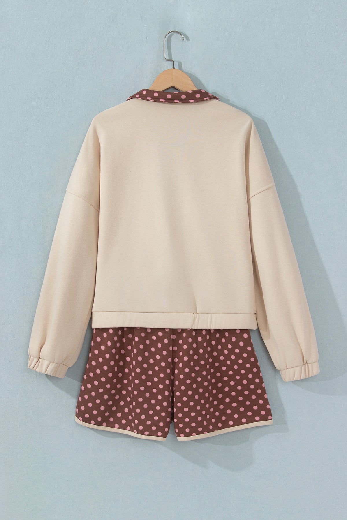 "Bop Around in Brown" Polka Dot Pullover Set