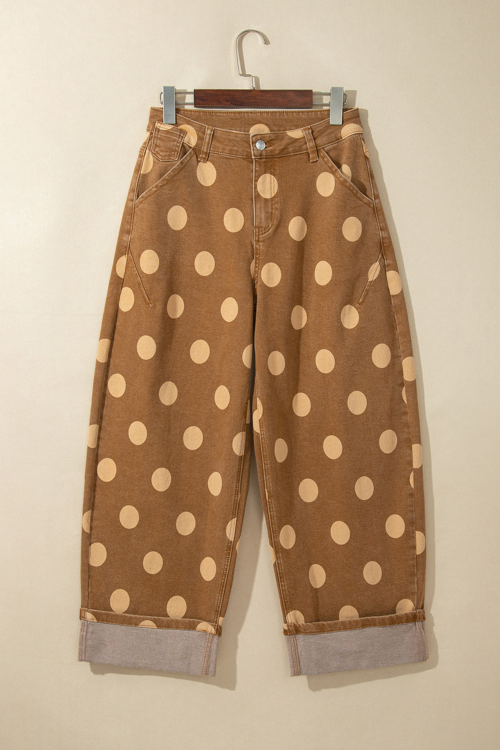 "Blue or Khaki" In Polka Dot Jeans